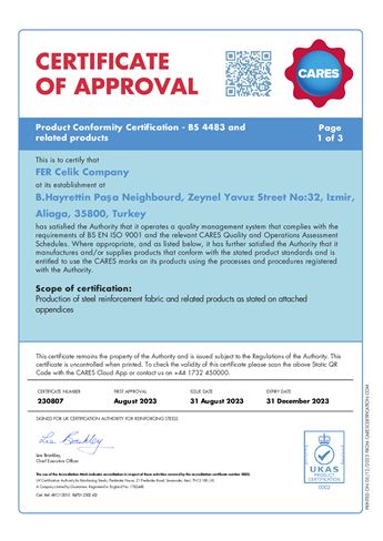 CARES ONAY SERTİFİKASI 230807